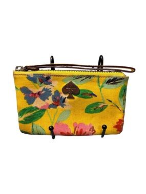 Kate Spade New York Yellow Floral Print Canvas Wristlet - AS IS